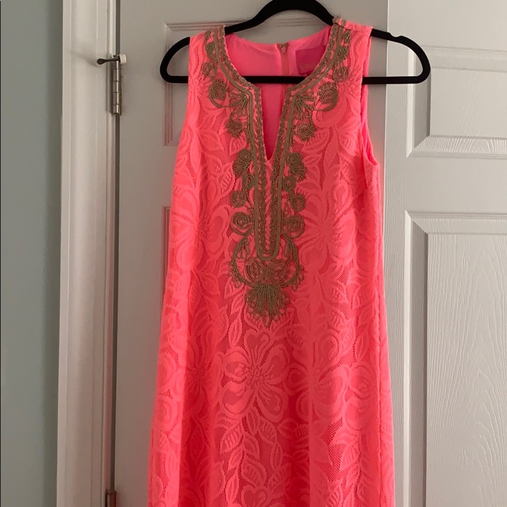 Lilly Pulitzer Carlotta Maxi Dress coral sz4 NWT